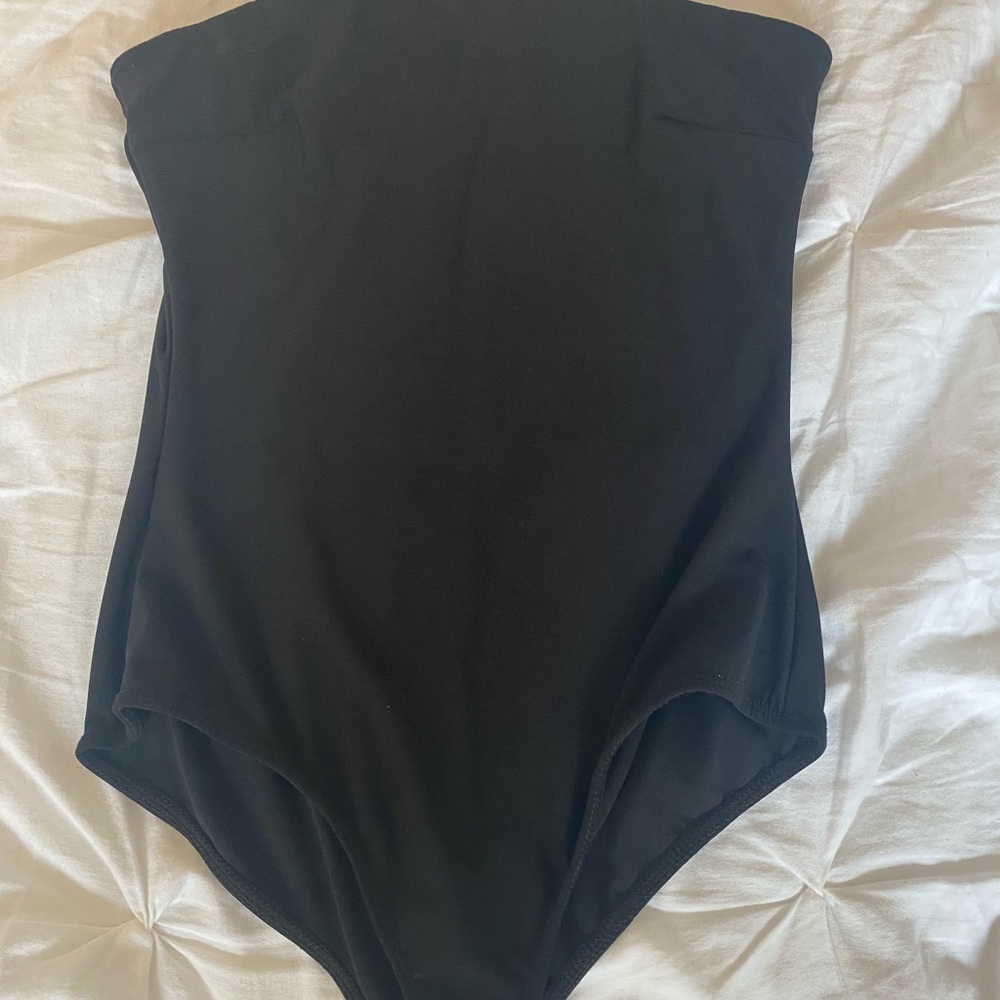 black fashion nova tube top bodysuit